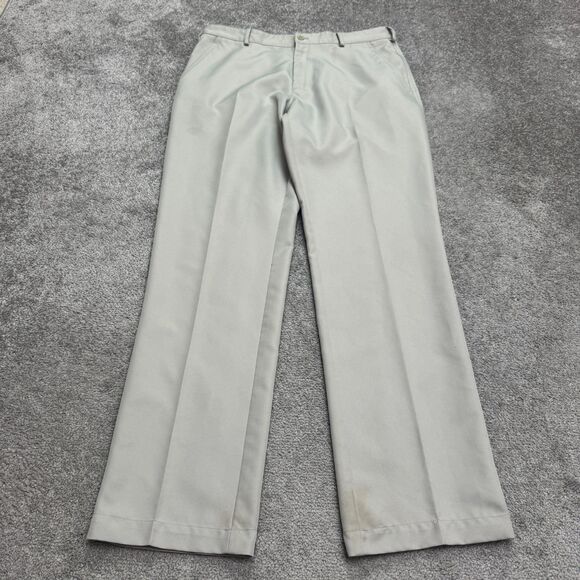 Nike Dri-Fit Golf Pants Mens 34x34 Gray Chino Straight Leg Performance Trousers - Picture 1 of 16